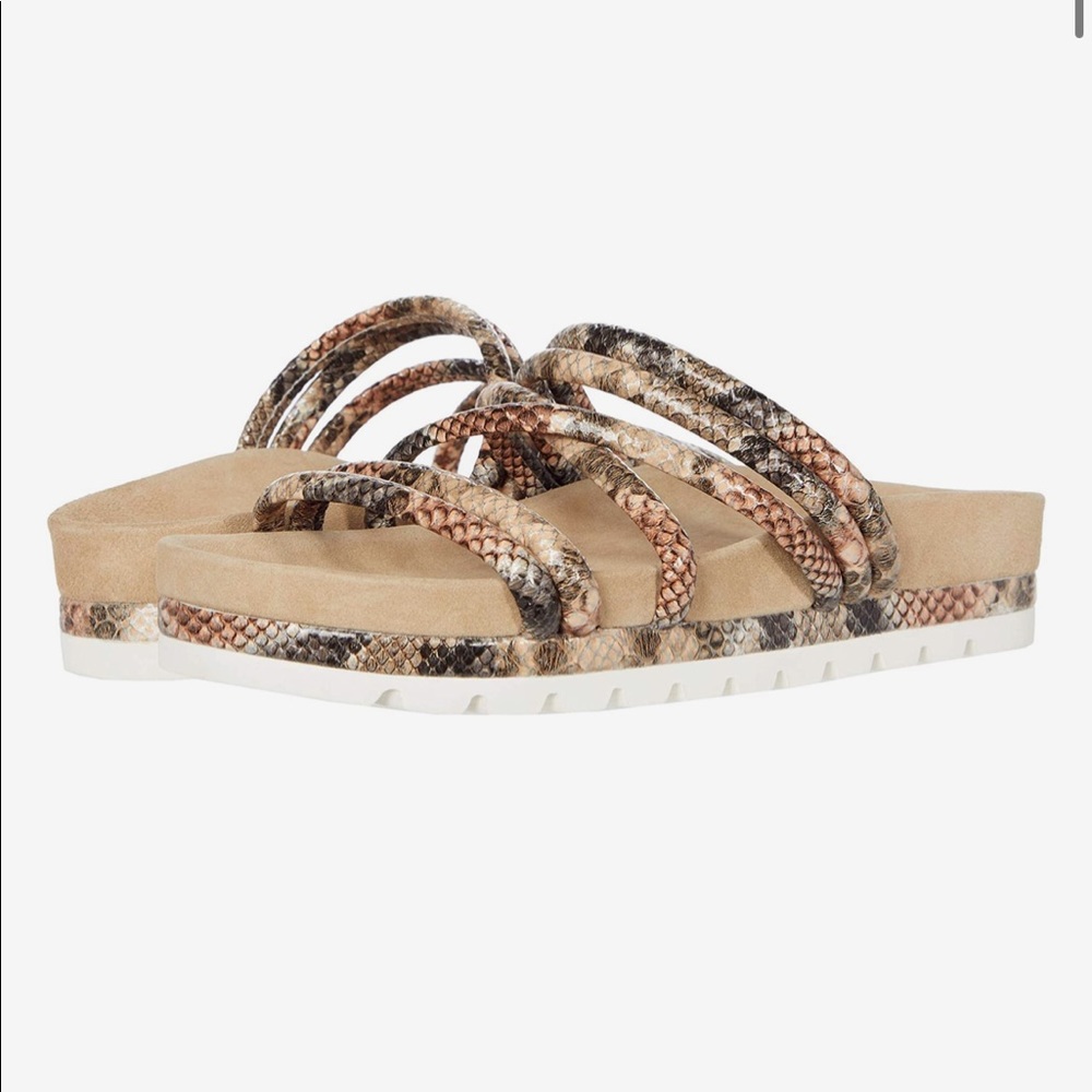 J Slide NYC Snakeskin Platform Sandals